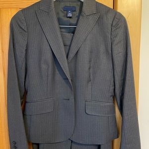 J crew gret pinstripe pant suit; size 0 pants, size 0 jacket. Pants worn once.